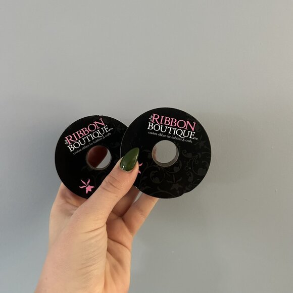 Scrapbooking Junk Journaling Lot Of 4 New Ribbons And Stamps Christmas Holiday - Picture 3 of 13